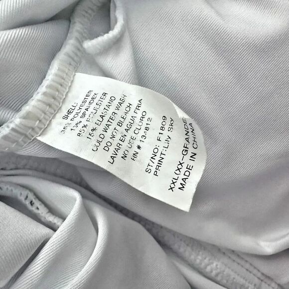 MARINA WEST | Blue Pink White Floral One Piece Swimsuit Ruched Waist Lilly | XXL - Picture 6 of 6